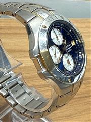Coutura Men's Solar Perpetual Calendar Alarm Chronograph Watch SSC376